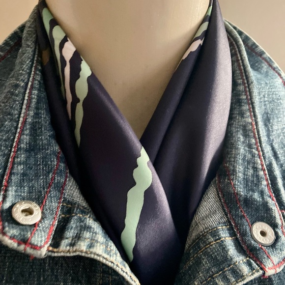 VINTAGE scarf, 1960s-70s, abstract - Picture 9 of 9